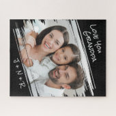 通りモダンアートあなたの写真を追加Love You Grandpa ジグソーパズル (横)