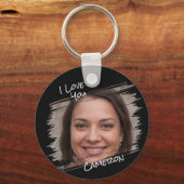 通りモダンアート写真を追加I Love You Boyer キーホルダー (正面)