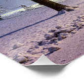 通りライトと雪の木で覆われた ポスター (コーナー)