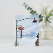 通りランタンかわいらしチャイナタウンNYCポストカード ポストカード (スタンド正面)