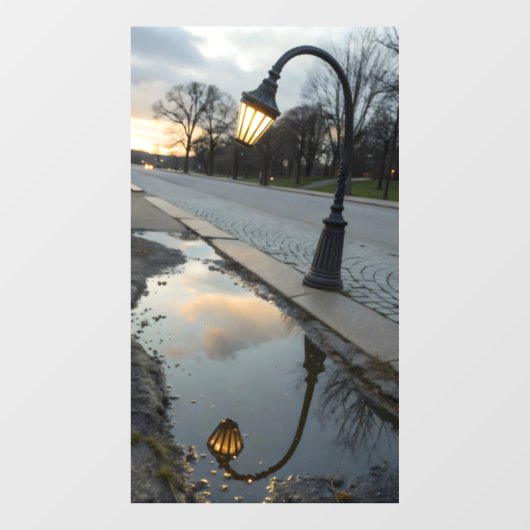 通りランプが曲がっている ウィンドウサイン (シート)