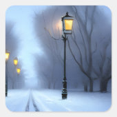 通りランプ白熱［赤熱］光を放つインウィンターワンダーランド スクエアシール (正面)