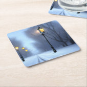 通りランプ白熱［赤熱］光を放つインウィンターワンダーランド スクエアペーパーコースター (アングル)