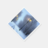 通りランプ白熱［赤熱］光を放つインウィンターワンダーランド スタンダードカクテルナプキン (角)