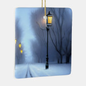 通りランプ白熱［赤熱］光を放つインウィンターワンダーランド セラミックオーナメント (右)