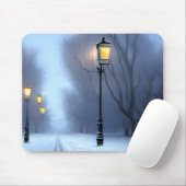 通りランプ白熱［赤熱］光を放つインウィンターワンダーランド マウスパッド (マウス)