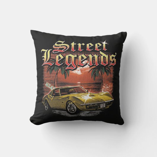 通りレジェンド – アーバンストリートウェアデザイン クッション (正面)