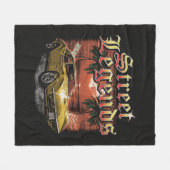 通りレジェンド – アーバンストリートウェアデザイン フリースブランケット (正面(横))