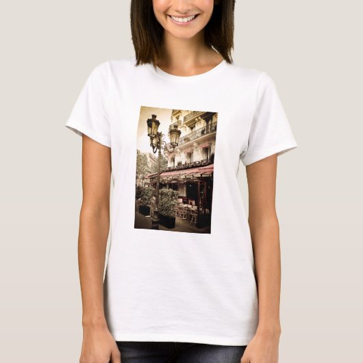 通りレストラン，パリ，フランス Tシャツ (正面)