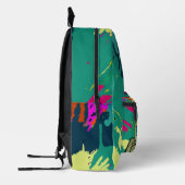 通りレトロカエルとヘッドフォン | おもしろい プリントバックパック (左)