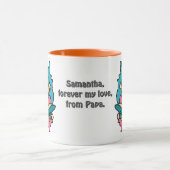 通りレトロキャットオンスケートボード | おもしろい マグカップ (中央)