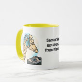 通りレトロキリンとヘッドフォン | おもしろい マグカップ (正面左)