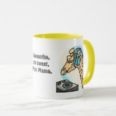 通りレトロキリンとヘッドフォン | おもしろい マグカップ (正面右)