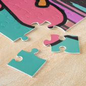 通りレトロスクアリールオンスケートボード | おもしろい ジグソーパズル (側面)