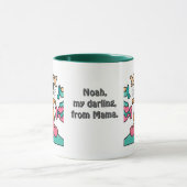 通りレトロスクアリールオンスケートボード | おもしろい マグカップ (中央)