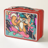 通りレトロスクアリールオンスケートボード | おもしろい メタルランチボックス (裏面)