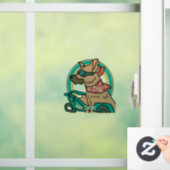 通りレトロドッグとサングラス | おもしろい ウィンドウサイン (ホーム)