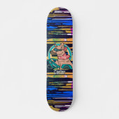 通りレトロドッグとサングラス | おもしろい スケートボード (正面)