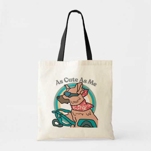 通りレトロドッグとサングラス | 投おもしろいげ トートバッグ (正面)