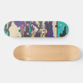 通りレトロドッグオンスケートボード | おもしろい スケートボード (横)