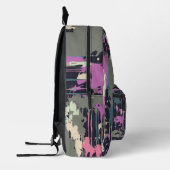 通りレトロドッグオンスケートボード | おもしろい プリントバックパック (左)