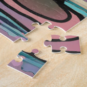 通りレトロドッグ付ヘッドフォン | おもしろい ジグソーパズル (側面)