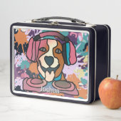 通りレトロドッグ付ヘッドフォン | おもしろい メタルランチボックス (インサイチュ)