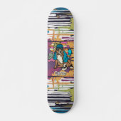 通りレトロドッグ、キャップとスニーカー | おもしろい スケートボード (正面)