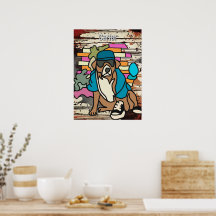 通りレトロドッグ、キャップとスニーカー | 投おもしろいげ