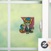 通りレトロネコ、キャップ、スニーカー| おもしろい ウィンドウサイン (ホーム)