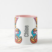 通りレトロネコ、キャップ、スニーカー| おもしろい マグカップ (中央)