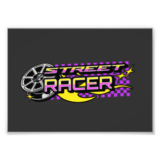 通りレーサー燃焼車輪クラブ フォトプリント           