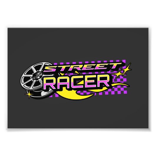 通りレーサー燃焼車輪クラブ フォトプリント            (正面)