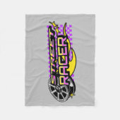 通りレーサー燃焼車輪クラブ フリースブランケット (正面)