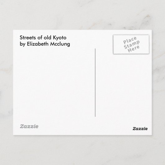 通り京都1 ポストカード (裏面)