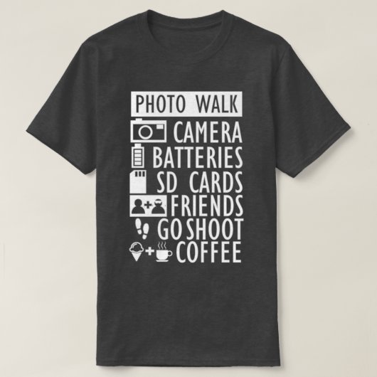 通り写真写真撮影機のフォトウォーク Tシャツ (デザイン正面)