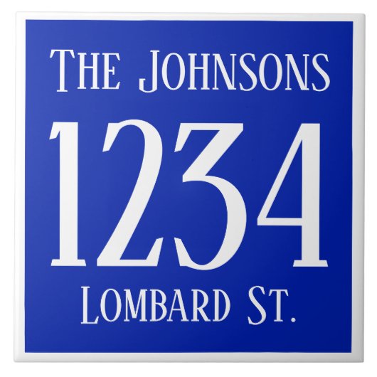 通り及び名前の屋家番号 タイル (正面)