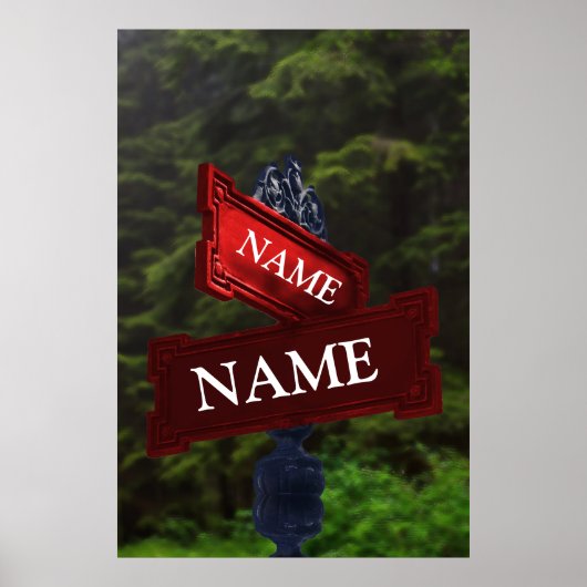 通り名のパーソナライズされた署名 ポスター (正面)