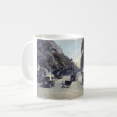 通り場面、パリ、フランスc1915のヴィンテージ コーヒーマグカップ (正面左)