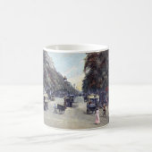 通り場面、パリ、フランスc1915のヴィンテージ コーヒーマグカップ (中央)