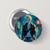 通り少年 缶バッジ (正面&裏面)