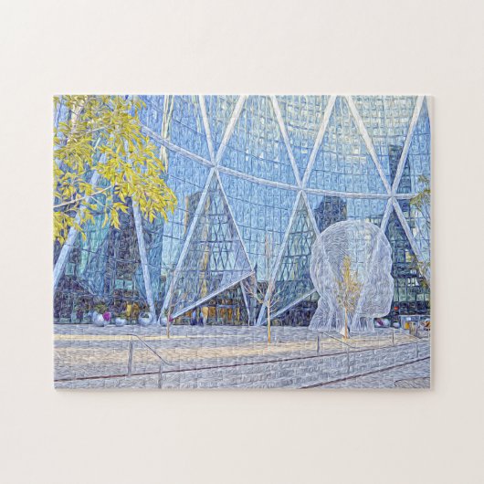 通り彫刻カルガリー。 ジグソーパズル (横)