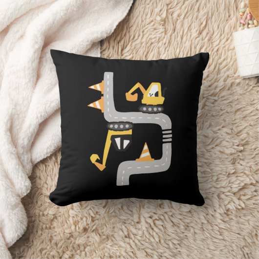 通り掘削機漫画 クッション (ブランケット)