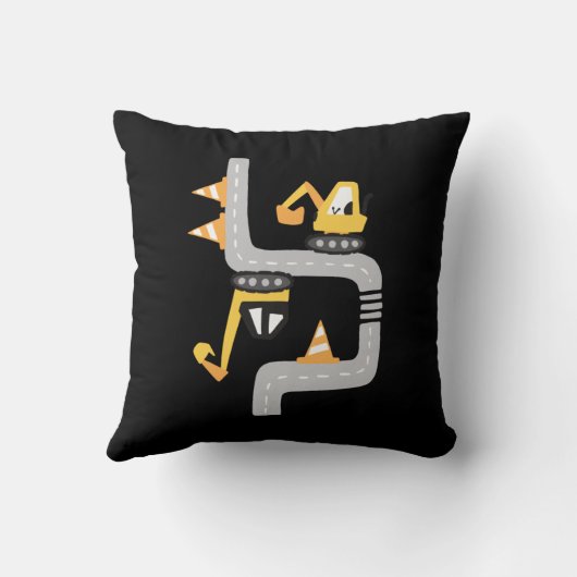 通り掘削機漫画 クッション (裏面)