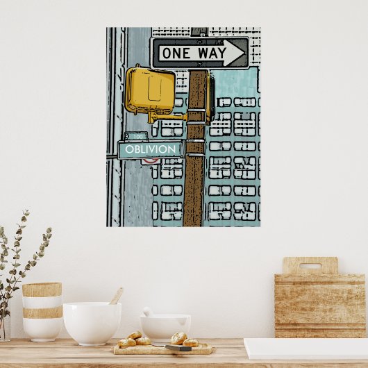 通り標識 ポスター (キッチン)