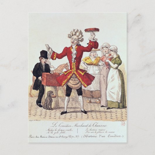 通り歌手、アロア・セネフェルダーが刻んだ ポストカード (正面)