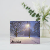 通り灯と雪木はがき ポストカード (スタンド正面)