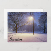 通り灯と雪木はがき ポストカード (正面/裏面)