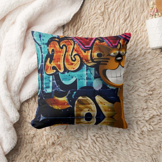 通り猫 クッション (ブランケット)