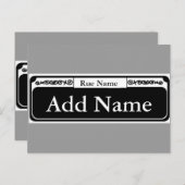 通り空白の記号、名前の追加、規則名 ポストカード (正面/裏面)